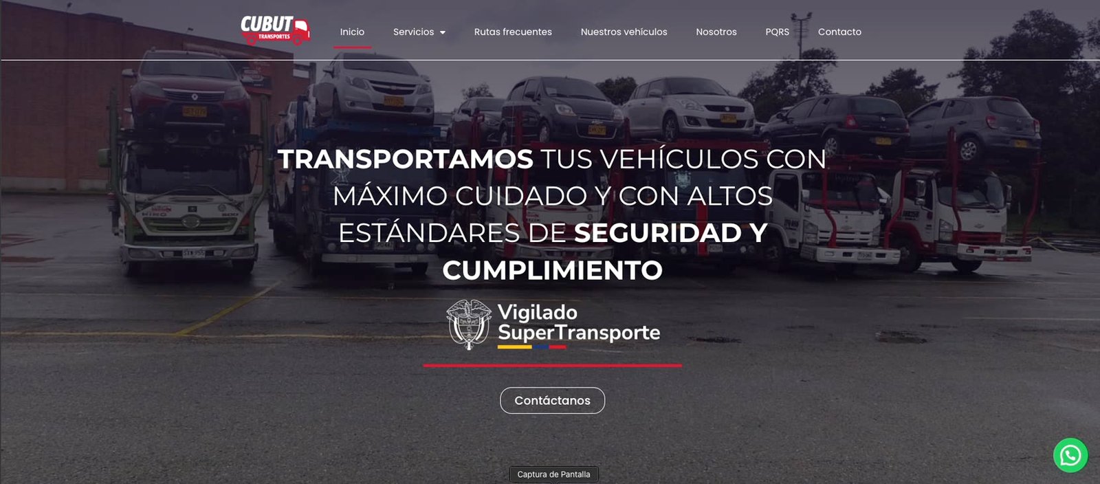 Sitio web Cubut Transportes