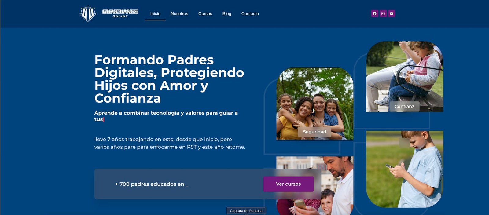 Sitio web Guardianes Online